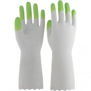 ST Family Перчатки виниловые для бытовых и хозяйственных нужд, с уплотнением и антивирусной обработкой кончиков пальцев, тонкие, размер L, бело-зелёные, 1 пара ST Family Перчатки виниловые для бытовых и хозяйственных нужд, с уплотнением и антивирусной обработкой кончиков пальцев, тонкие, размер L, бело-зелёные, 1 пара
