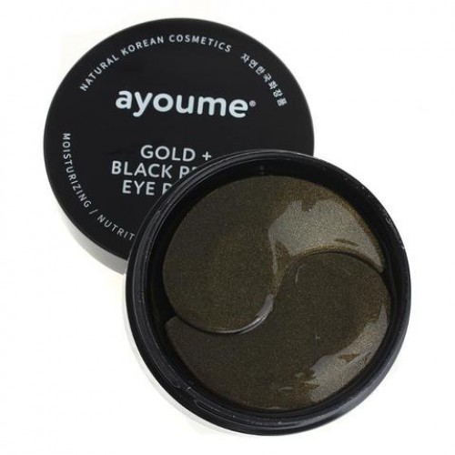 AYOUME GOLD+BLACK PEARL EYE PATCH Маски-патчи для глаз от темных кругов с золотом и черным жемчугом AYOUME GOLD+BLACK PEARL EYE PATCH Маски-патчи для глаз от темных кругов с золотом и черным жемчугом
