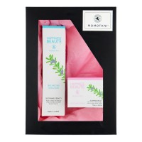 MOMOTANI Happiness Beaute Подарочный набор 'УВЛАЖНЕНИЕ И ЗАЩИТА С РАСТИТЕЛЬНЫМИ ЭКСТРАКТАМИ ': Освежающий и увлажняющий лосьон для лица + Смягчающий крем, 150мл, 40г