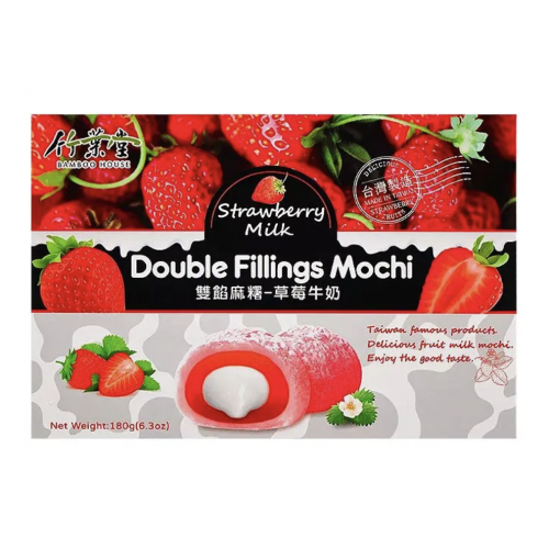 Bamboo House Моти пирожные с двойным вкусом клубники с молоком, 180 гр Bamboo House Моти пирожные с двойным вкусом клубники с молоком, 180 гр