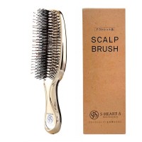 S-HEART-S Scalp World Premium Long Gold (Золото) Профессиональная японская массажная расческа