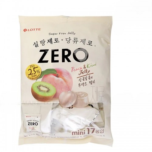Lotte Мармелад жевательный без сахара ZERO со вкусом персика и киви