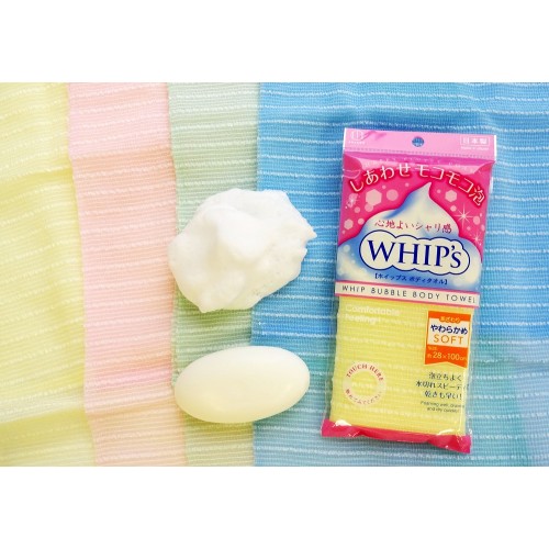 Kokubo Kogyosho WHIP’s Regular Pink Мочалка массажная средней жесткости, розовая Kokubo Kogyosho WHIP’s Regular Pink Мочалка массажная средней жесткости, розовая