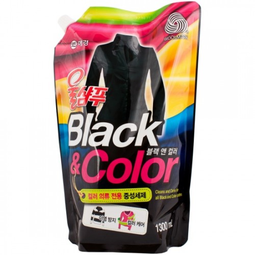 Kerasys, Жидкое средствово для стирки Вул Шампу Черное и Цветное, (запаска), 1300 мл