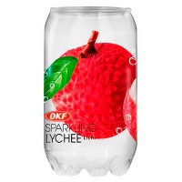 OKF Напиток газированный Sparkling Lychee со вкусом личи, 350 мл
