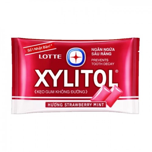Жевательная резинка Xylitol Strawberry Mint, клубника и мята, 11,6 г