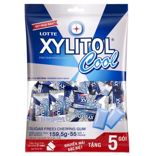 Жевательная резинка Xylitol Cool Mint, пакет 55 шт
