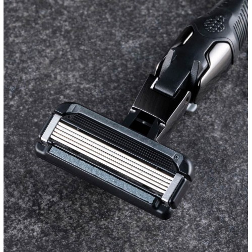 KAI AUGER Безопасная мужская бритва с 5-ю лезвиями (6 сменных кассет) KAI AUGER Безопасная мужская бритва с 5-ю лезвиями (6 сменных кассет)