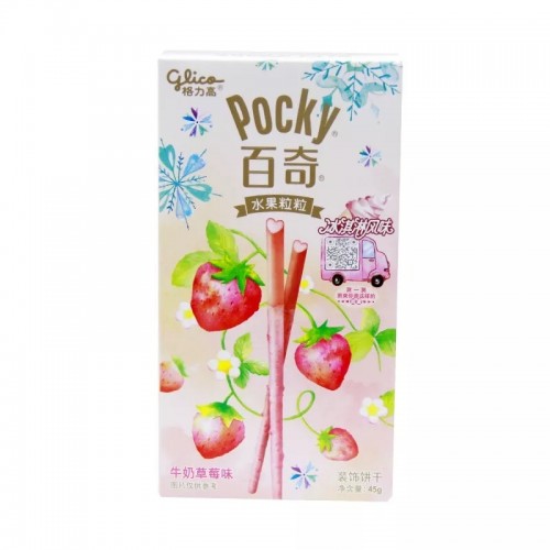 Палочки Pocky со вкусом мороженого и клубники, 47 г