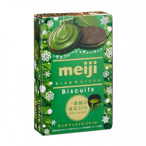 Шоколадный бисквит MEIJI с начинкой из зеленого чая матча, 99 г