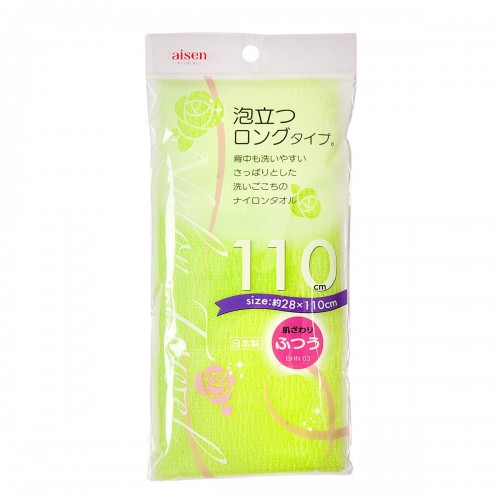 Массажная мочалка AWATATSU средней жесткости, удлиненная, 28х110 см