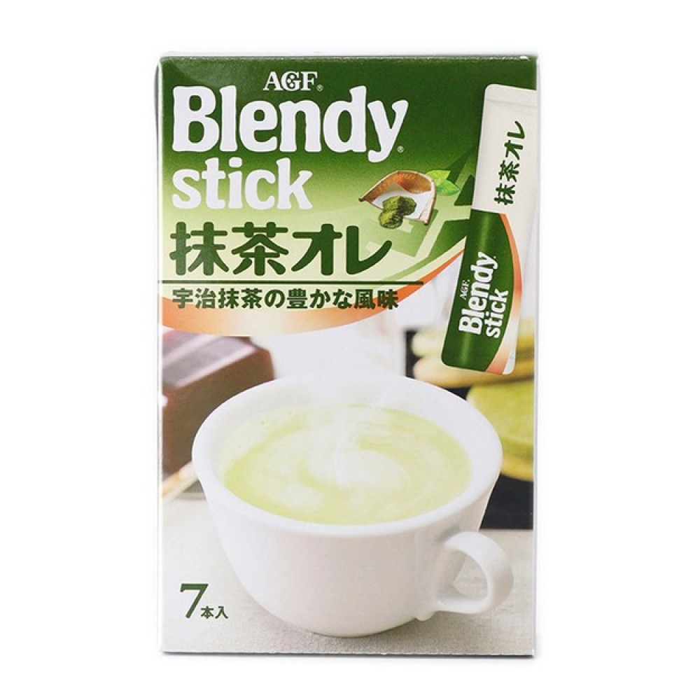 Растворимый зеленый чай с молоком Blendy Stick AGF, 7 стиков