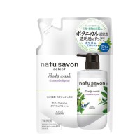 Жидкое мыло для тела KOSE Softymo Natu Savon Body Wash Refresh, освежающее, с натуральными ингредиентами, с ароматом ромашки и груши, мягкая упаковка, 360мл