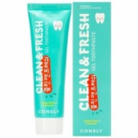 CONSLY Глеевая зубная паста Clean&Fresh с экстрактами гинкго билоба и морских водорослей, 105 г