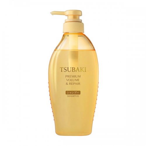 SHISEIDO 'TSUBAKI PREMIUM REPAIR' Шампунь для восстановления и придания объема волосам, с маслом камелии, цветочно-фруктовый аромат, 450 мл.