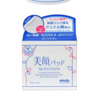 MEISHOKU Bigan Skin Toning Pad Очищающие и увлажняющие салфетки-диски (ПЭД) для проблемной кожи лица, 60шт, 115мл