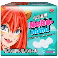 Прокладки гигиенические женские Maneki, дневные, Neko-mimi, 10 шт