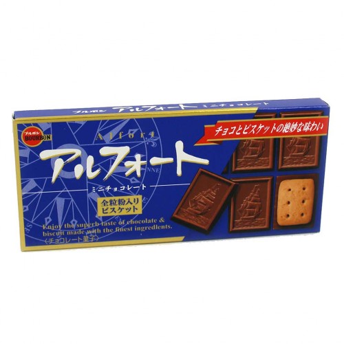 BOURBON Alfort Печенье песочное покрытое молочным шоколадом 59 гр