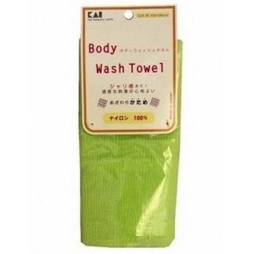 Мочалка для тела KAI с плотным плетением, жесткая, 30*100 см Мочалка для тела KAI с плотным плетением, жесткая, 30*100 см