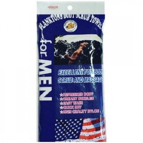 Массажная мочалка AISEN FOR MEN сверхжесткая, удлиненная, 28х120 см