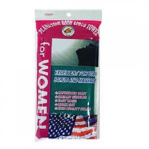 Массажная мочалка AISEN FOR WOMEN сверхжесткая, изумрудная 28*120 см