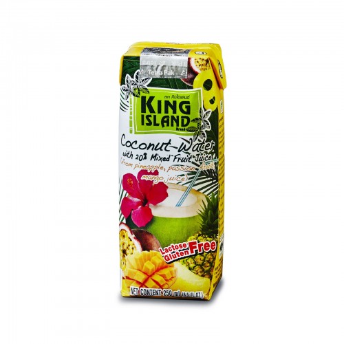 Кокосовая вода King Island с соком клубники, граната, винограда, 250 мл