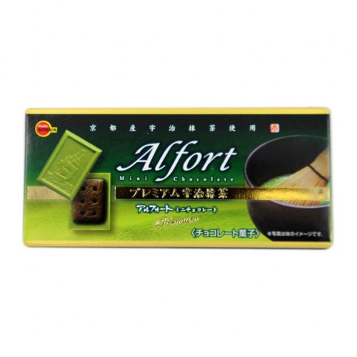 Bourbon Песочное ячменное печенье покрытое шоколадом из зелёного чая 59 г