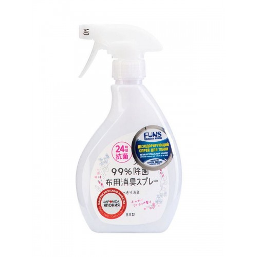 FUNS Cпрей для ткани дезодорирующий с антибактериальным эффектом Розовый аромат, 380 мл FUNS Cпрей для ткани дезодорирующий с антибактериальным эффектом Розовый аромат, 380 мл