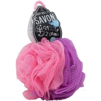 Мочалка для тела в форме шара Yokozuna "Savon Body Ball", двухсторонняя: мягкая/жёсткая, розовая