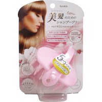 Vess "Bihatsu Shampoo Brush" Силиконовая щетка-массажер для мытья головы, розовая