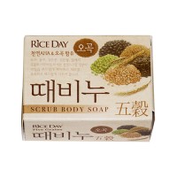 CJ Lion Скраб-мыло туалетное Rice Day с экстрактом пяти злаков, 90 гр