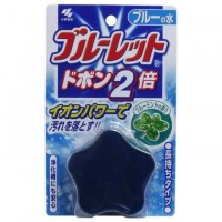 Таблетка для бачка унитаза KOBAYASHI Bluelet Dobon Double Blue Mint с эффектом окрашивания воды, с ароматом мяты, 60г