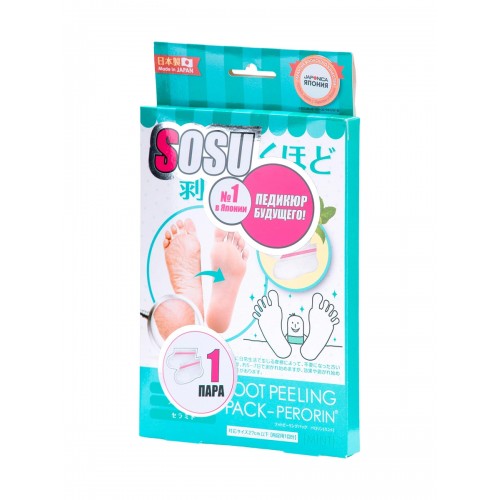 Носочки для педикюра с ароматом мяты SOSU, 1 пара Носочки для педикюра с ароматом мяты SOSU, 1 пара