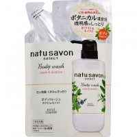 Жидкое мыло для тела KOSE Softymo Natu Savon Body Wash Moist, увлажняющее, с натуральными ингредиентами, с ароматом яблока и жасмина, мягкая упаковка, 360мл