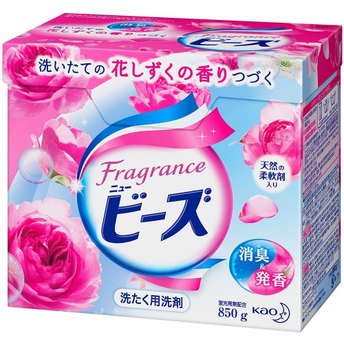 КАО Стиральный порошок со смягчителем Airy BEADS, аромат розы, 850 г
