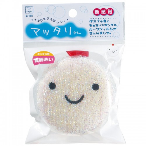 Сверкающая круглая кухонная губка KOKUBO Sponge Маттари-сан