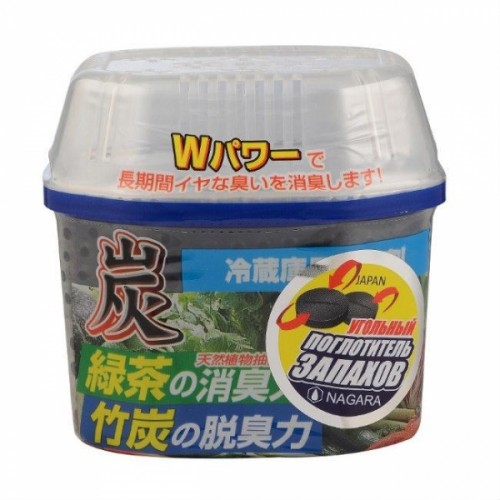 Nagara Древесный уголь для устранения запаха в холодильнике, 180 г