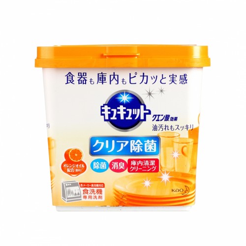KAO Порошок для посудомоечных машин CuСute Citric Acid Effect Orange Oil Box Type с легким ароматом апельсина, 680 г.
