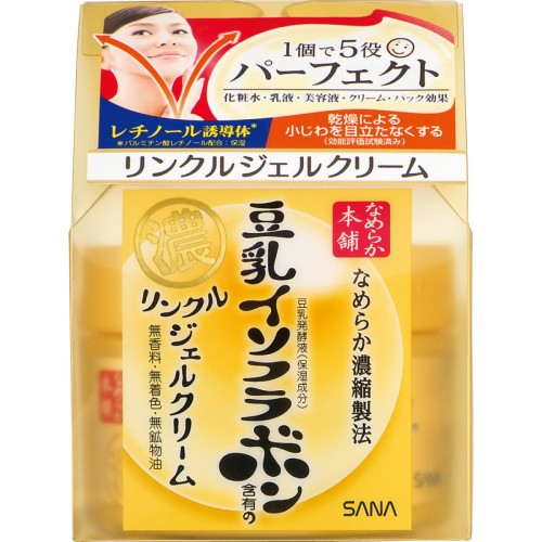 SANA Wrinkle Увлажняющий и подтягивающий крем-гель с ретинолом и изофлавонами сои 100 г