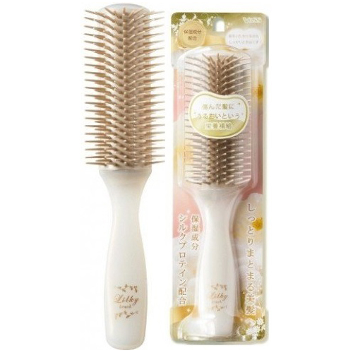 VESS Likly brush Щетка массажная для увлажнения и придания блеска волосам с протеинами шелка (большая)