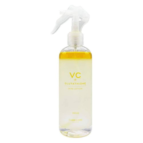 Двухфазный увлажняющий лосьон-спрей CORECORE COSME VC＋GLUTATHIONE SKIN LOTION с глутатионом, производными витамина С, ниацинамидом, коллагеном, гиалуроновой кислотой, 3 типами церамидов, 300 мл.