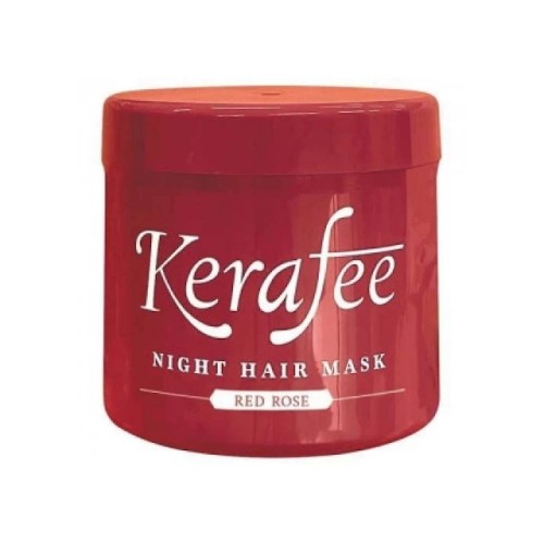 Маска-бальзам HAPPY BIRTH Kerafee Night Hair Mask Red Rose для волос с кератинами, скваланом, маточным молочком 270мл