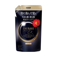 Shiseido Tsubaki Premium EX Damage Шампунь для волос интенсивно восстанавливающий с маслом камелии, (сменная упаковка, 300 мл)