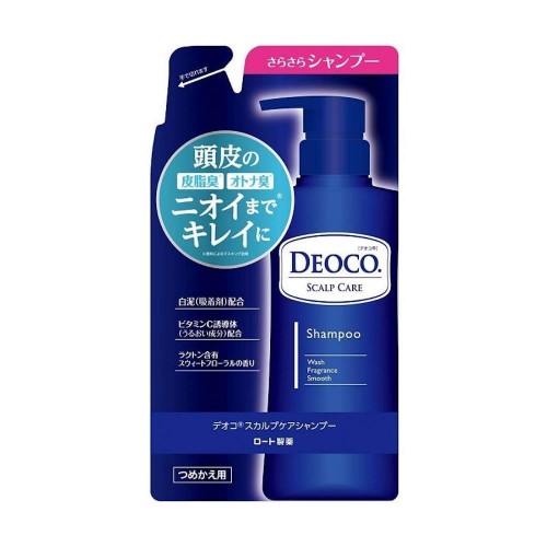 Шампунь против неприятного запаха ROHTO Deoco, со сладким цветочным ароматом, мягкая упаковка 285 мл