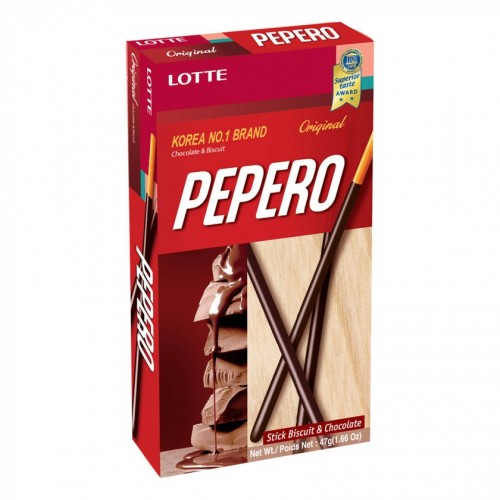 Соломка Lotte Pepero Original в шоколадной глазури, 47 г