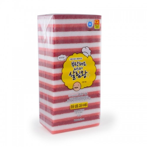 Antibacterial 3 fold Soft Scrubber Губка для мытья посуды трехслойная, жесткий верхний слой с абразивными волокнами, 10шт/уп Antibacterial 3 fold Soft Scrubber Губка для мытья посуды трехслойная, жесткий верхний слой с абразивными волокнами, 10шт/уп