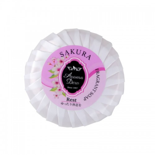 CLOVER SKIN SOAP Мыло туалетное косметическое глицериновое 'Сакура', 35г