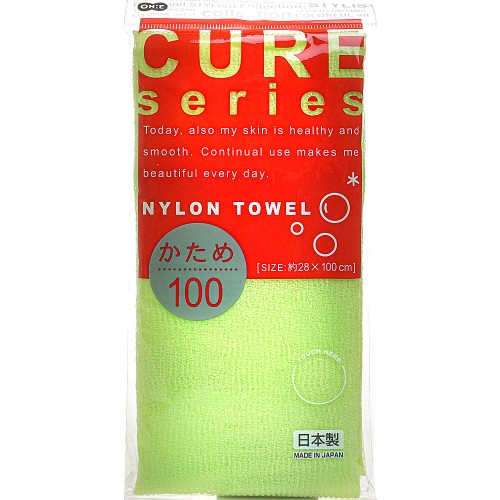 OHE CURE series Мочалка для тела жесткая, 100 см. (зелёная)