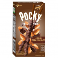 Glico, ПОККИ POCKY кусочки МИНДАЛЯ в темном шоколаде, 25г