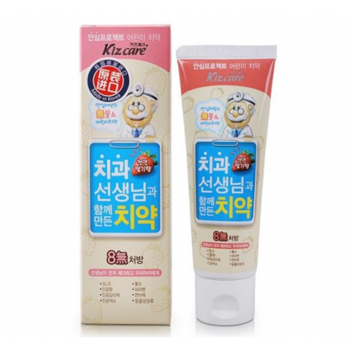 Детская зубная паста MKH Kizcare со вкусом клубники, 80 г